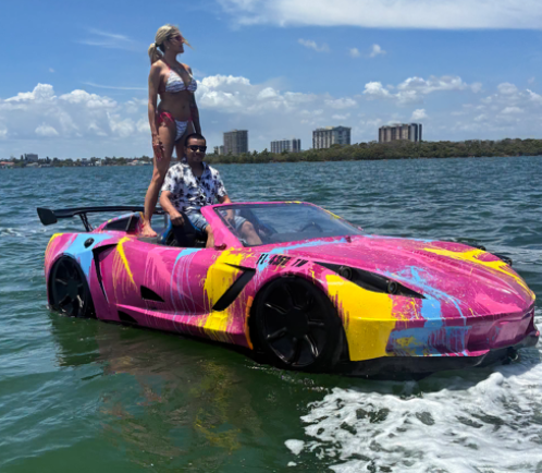 The vibrant jet car — a true Miami experience